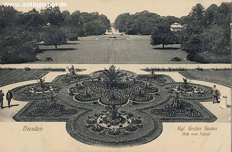 Dresden Koniglicher Grosser Garten Blick Vom Palais Ansichtskarte